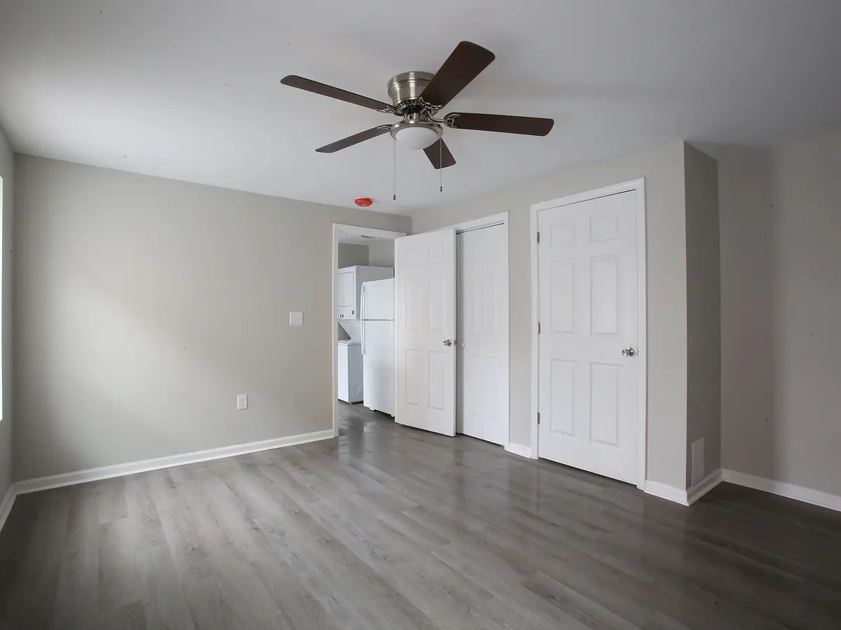 House St bedroom after remodel, before design: empty shell